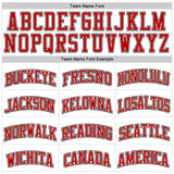 Custom White Red Pinstripe Red-Black Authentic Basketball Jersey