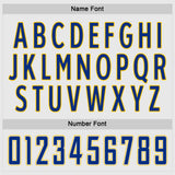 Custom White Royal-Gold Hockey Jersey