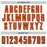 Custom White Orange-Black Authentic Baseball Jersey