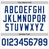 Custom White Royal Pinstripe Royal-White Authentic Baseball Jersey