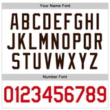 Custom White Brown Pinstripe Red-Brown Authentic Baseball Jersey