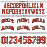 Custom White Orange-Black Authentic Throwback Basketball Shorts