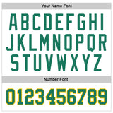 Custom Stitched White Kelly Green-Gold Sports Pullover Sweatshirt Hoodie