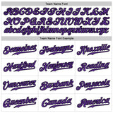 Custom White Purple-Black Authentic Baseball Jersey