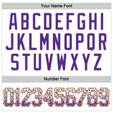 Custom White Purple-Gold Authentic Drift Fashion Baseball Jersey