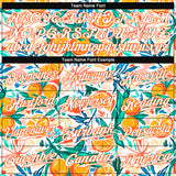 Custom White Orange 3D Pattern Design Fruit Authentic Baseball Jersey