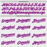 Custom White Purple-Pink Authentic Baseball Jersey