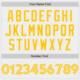 Custom White White-Gold Authentic Baseball Jersey